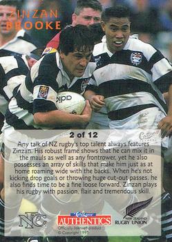 1995 Card Crazy Authentics Rugby Union NPC Superstars - National Heroes #2 Zinzan Brooke Back
